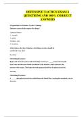 DEFENSIVE TACTICS EXAM 2 QUESTIONS AND 100&percnt; CORRECT ANSWERS