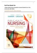 Full Test Bank For  Public Health Nursing&colon; Population-Centered Health Care In The Community 10th Edition