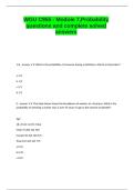 WGU C955 - Module 7&comma;Probability questions and complete solved answers
