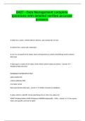 D427 - Data Management complete questions with detailed verified accurate answers