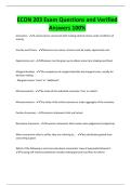 ECON 203 Exam Questions and Verified Answers 100&percnt;