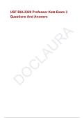 BUL 3320 USF Exam 3 Questions And Answers