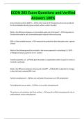 ECON 203 Exam Questions and Verified Answers 100&percnt;