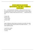 ECON 2030 EXAM STUDY QUESTIONS AND 100&percnt; CORRECT ANSWERS
