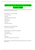 ECON 203 Exam Questions and Verified Answers 100&percnt;