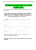 ECON 203 Exam Questions and Verified Answers 100&percnt;