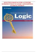 A Concise Introduction to Logic&comma; 14th Edition &lpar;Patrick J&period; Hurley&rpar; &vert; Complete Solutions Manual