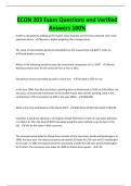 ECON 203 Exam Questions and Verified Answers 100&percnt;
