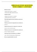 EPRI EXAM STUDY QUESTIONS WITH CORRECT ANSWERS