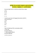 EPRI EXAM REVISION QUESTIONS WITH CORRECT ANSWERS
