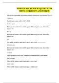 EPRI EXAM REVIEW QUESTIONS WITH CORRECT ANSWERS