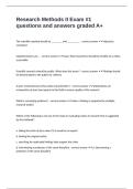 Research Methods II Exam &num;1 questions and answers graded A&plus;