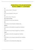 EXOS FINAL EXAM QUESTIONS WITH CORRECT ANSWERS&excl;