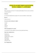 EXOS EXAM REVISION QUESTIONS WITH CORRECT ANSWERS