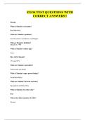 EXOS TEST QUESTIONS WITH CORRECT ANSWERS