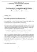 The University Lab&colon; Conceptual Design&comma; Verification&comma; Logical Design&comma; and Implementation