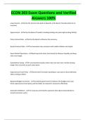ECON 203 Exam Questions and Verified Answers 100&percnt;