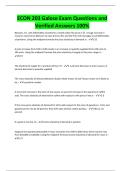 ECON 203 Galose Exam Questions and Verified Answers 100&percnt;