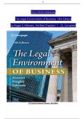 SOLUTION MANUAL The Legal Environment of Business&comma; 14th Edition by Roger E&period; Meiners&comma; Verified Chapters 1 - 22&comma; Complete