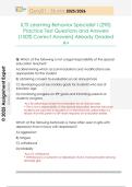 ILTS Learning Behavior Specialist I &lpar;290&rpar;  Practice Test Questions and Answers  &lpar;100&percnt; Correct Answers&rpar; Already Graded  A&plus;