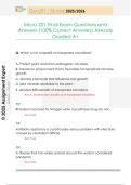 Micro 201 Final Exam Questions and  Answers &lpar;100&percnt; Correct Answers&rpar; Already  Graded A&plus; 