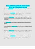 BUS 110 Chapter 5 Questions with Accurate Answers
