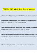 CHEM 210 Module 8 Exam&colon; ETC Complexes&comma; Chemiosmotic Theory & Urea Cycle Q&A