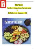 Test Bank For Nutrition&colon; Concepts and Controversies&comma; 5th Edition by Sizer & Whitney&comma; All 1-15 Chapters Covered &comma;Latest Edition ISBN&colon;9780176892869
