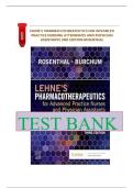 COMPLETE Test Bank for Lehne's Pharmacotherapeutics For Advanced Practice Nurses And Physician Assistants 3rd Edition by Laura D&period; Rosenthal&comma; Jacqueline Rosenjack Burchum&vert;&vert; All Chapters 1-94&vert;&vert; Graded A&plus;