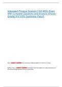 Integrated Physical Science C165 WGU Exam With Complete Questions and Answers Already Graded A&plus;&vert;100&percnt; Guarantee Pass&excl;&excl;&excl;