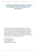 PULMONARY ROSH REVIEW EXAM &vert;QUESTIONS  WITH CORRECT DETAILED ANSWERS &vert;PRE- EVALUATED A&plus;