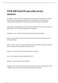 NUR 209 Unit 4 Exam with correct answers