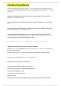 Florida Cam Exam questions and 100&percnt; correct answers 2025