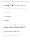 NUR 209 EXAM 1 with correct answers