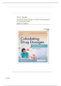 Test Bank For Calculating Drug Dosages&colon; A Patient-Safe Approach to Nursing and Math 3rd Edition Author's &colon; Castillo &comma; Werner-McCullough