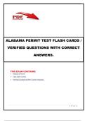 Alabama Permit Test Flash Cards &sol; Verified Questions with Correct Answers Verified Pass