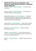 EXOS XPS Prep Exam Questions and Answers &lpar;Most Recent Version&comma; Complete Study Material&rpar;&period;