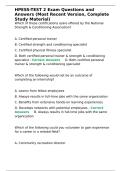 HPESS-TEST 2 Exam Questions and Answers &lpar;Most Recent Version&comma; Complete Study Material&rpar;&period;
