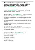 Personal Trainer Certification Exam Questions and Verified Answers&comma; 100- Score Guarantee Pass &lpar;Latest