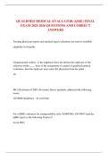 QUALIFIED MEDICAL EVALUATOR &lpar;QME&rpar; FINAL EXAM 2025-2026 QUESTIONS AND CORRECT ANSWERS