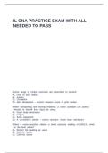 IL CNA PRACTICE EXAM WITH ALL NEEDED TO PASS