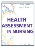 Mastering Health Assessment in Nursing&colon; Test Bank for Weber & Kelley&comma; 7th Edition