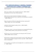 3F151 SERVICES MODULE 1 GENERAL TRAINING QUESTIONS WITH CORRECT ANSWERS 2025