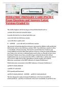 PEDIATRIC PRIMARY CARE PNCB 1 Exam Questions and Answers Latest Versions Graded A&plus;
