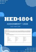 HED4804 Assignment 1 2026 - Distinction &vert; Due 8 May 2026