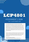 LCP4801 Assignment 2 2026 - Distinction &vert; Due 8 September 2026