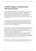 CS6250 Computer Networks Exam 1 with correct answers&period;