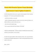 Praxis 5421 Practice Science Exam Questions And Answers Latest Update Graded A&plus;