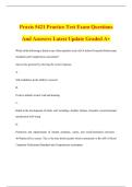 Praxis 5421 Practice Test Exam Questions And Answers Latest Update Graded A&plus;