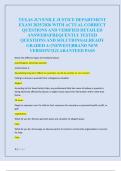 TEXAS JUVENILE JUSTICE DEPARTMENT  EXAM 2025&sol;2026 WITH ACTUAL CORRECT  QUESTIONS AND VERIFIED DETAILED  ANSWERS&vert;FREQUENTLY TESTED  QUESTIONS AND SOLUTIONS&vert;ALREADY  GRADED A&plus;&vert;NEWEST&vert;BRAND NEW  VERSION&excl;&excl;&vert;GUARANTEED PASS 